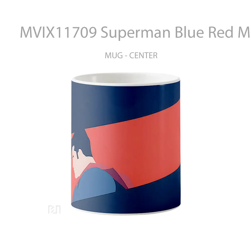 Mug Superman Blue Red Minimalist Gelas Keramik Koleksi Superhero