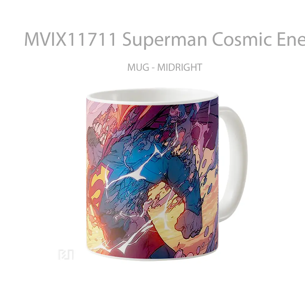 Mug Superman Cosmic Energy Gelas Keramik Koleksi Superhero - All-side / Desain