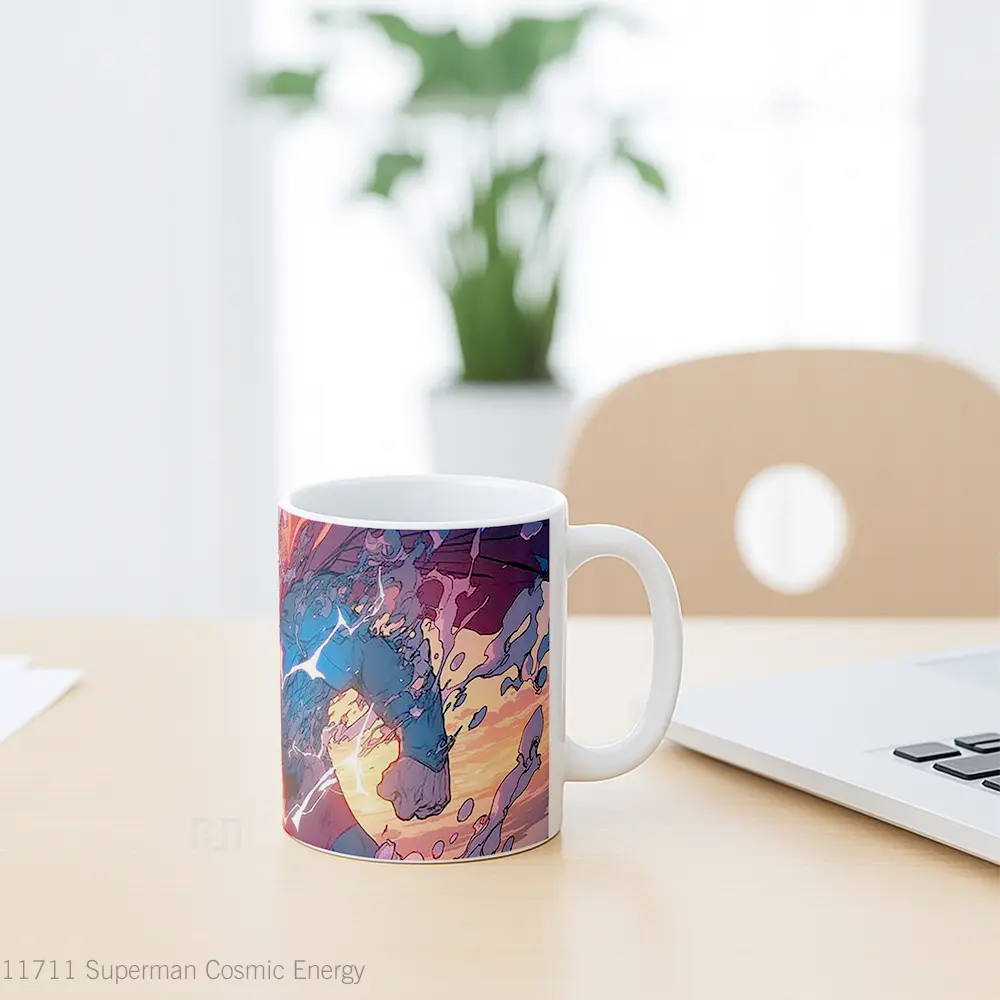 Mug Superman Cosmic Energy Gelas Keramik Koleksi Superhero - All-side / Desain