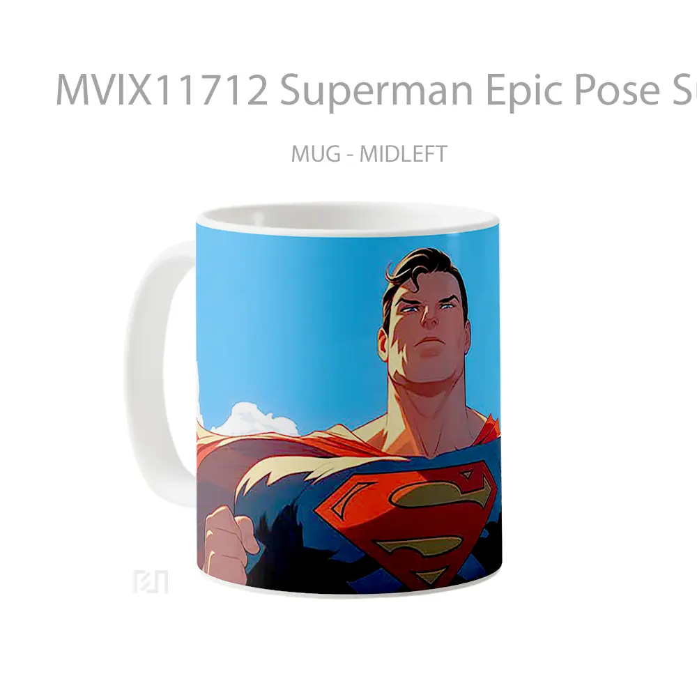 Mug Superman Epic Pose Sunlight Merchandise Karakter Ikonik - All-side / Desain