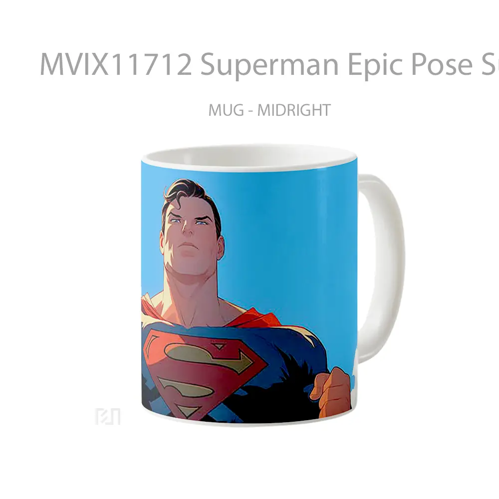 Mug Superman Epic Pose Sunlight Merchandise Karakter Ikonik - All-side / Desain