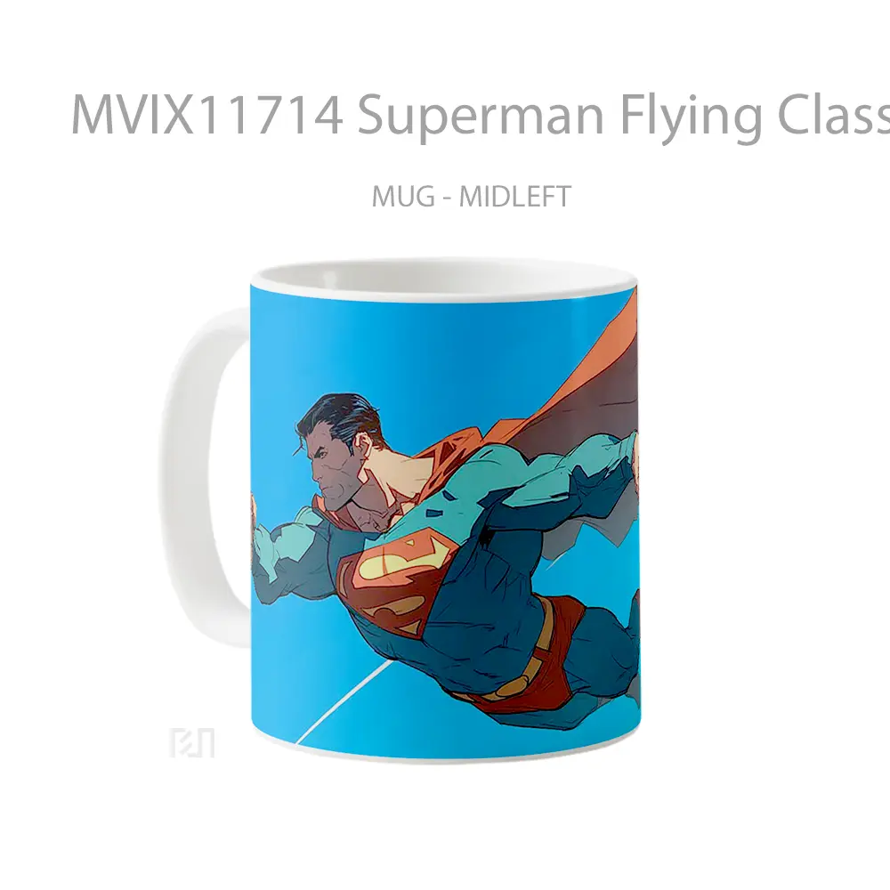 Mug Superman Flying Classic Art Koleksi Mug Film dan Komik - All-side / Desain