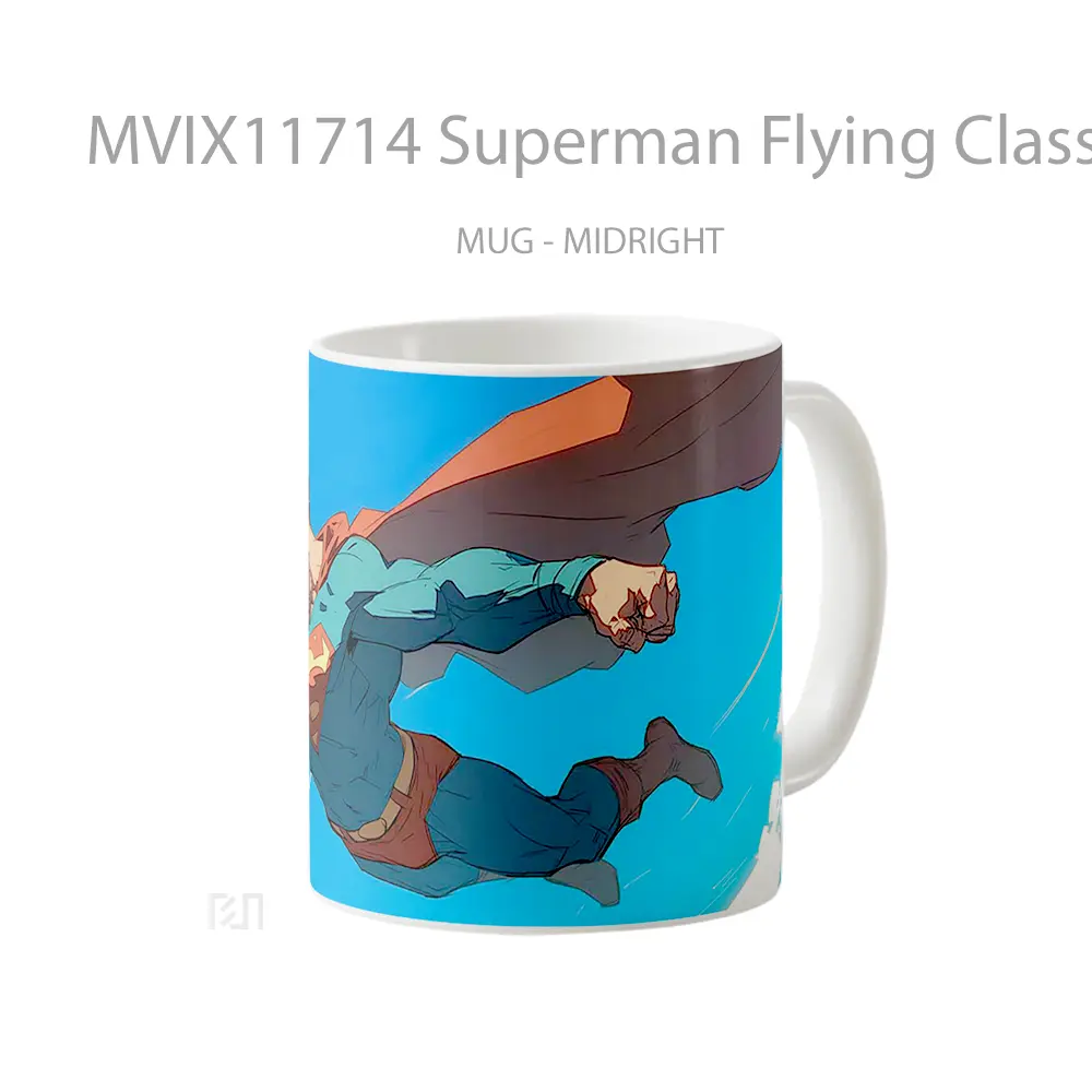 Mug Superman Flying Classic Art Koleksi Mug Film dan Komik - All-side / Desain