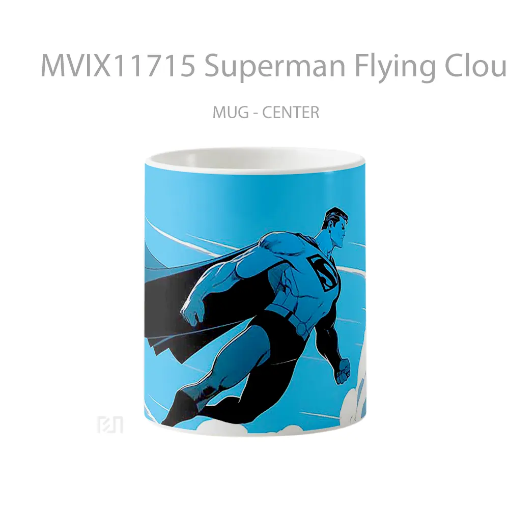 Mug Superman Flying Clouds Laptop Gelas Keramik Koleksi Superhero