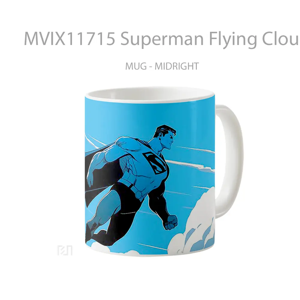 Mug Superman Flying Clouds Laptop Gelas Keramik Koleksi Superhero - All-side / Desain
