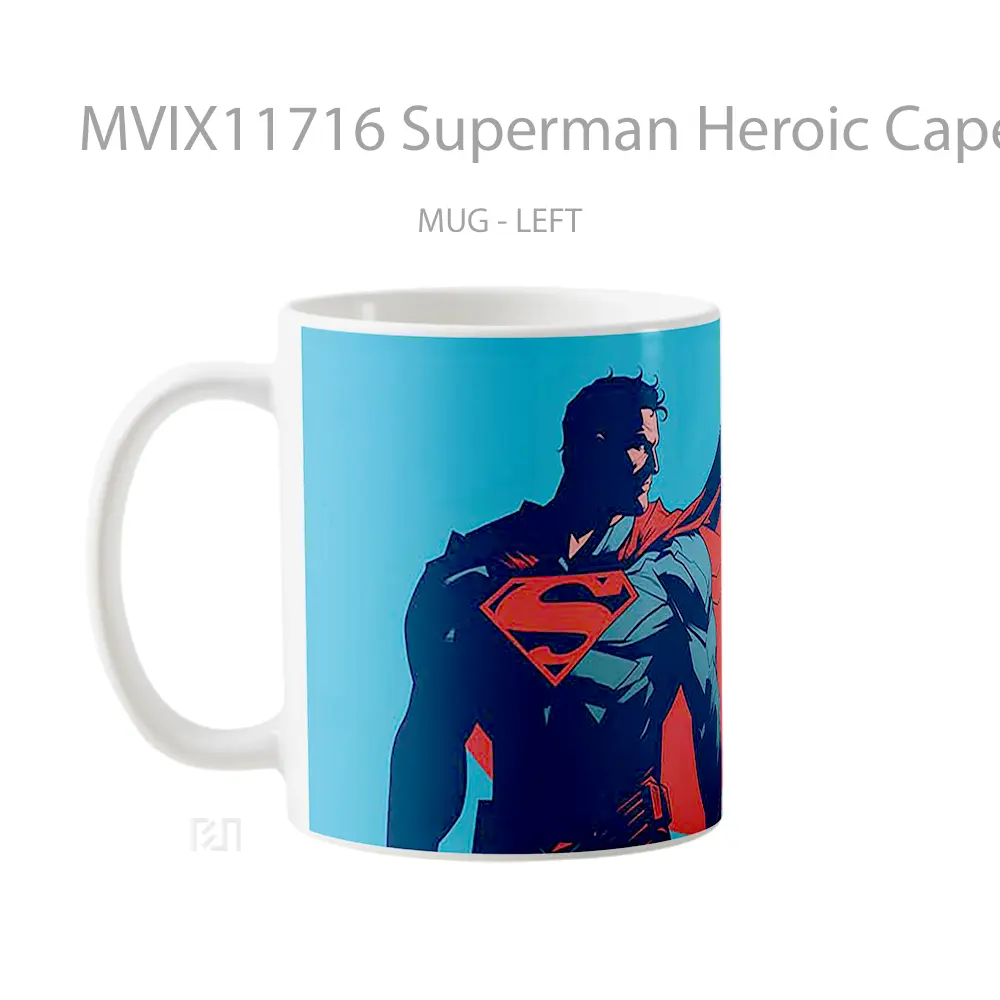 Mug Superman Heroic Cape Flowing Hadiah Unik Anime Lovers - All-side / Desain