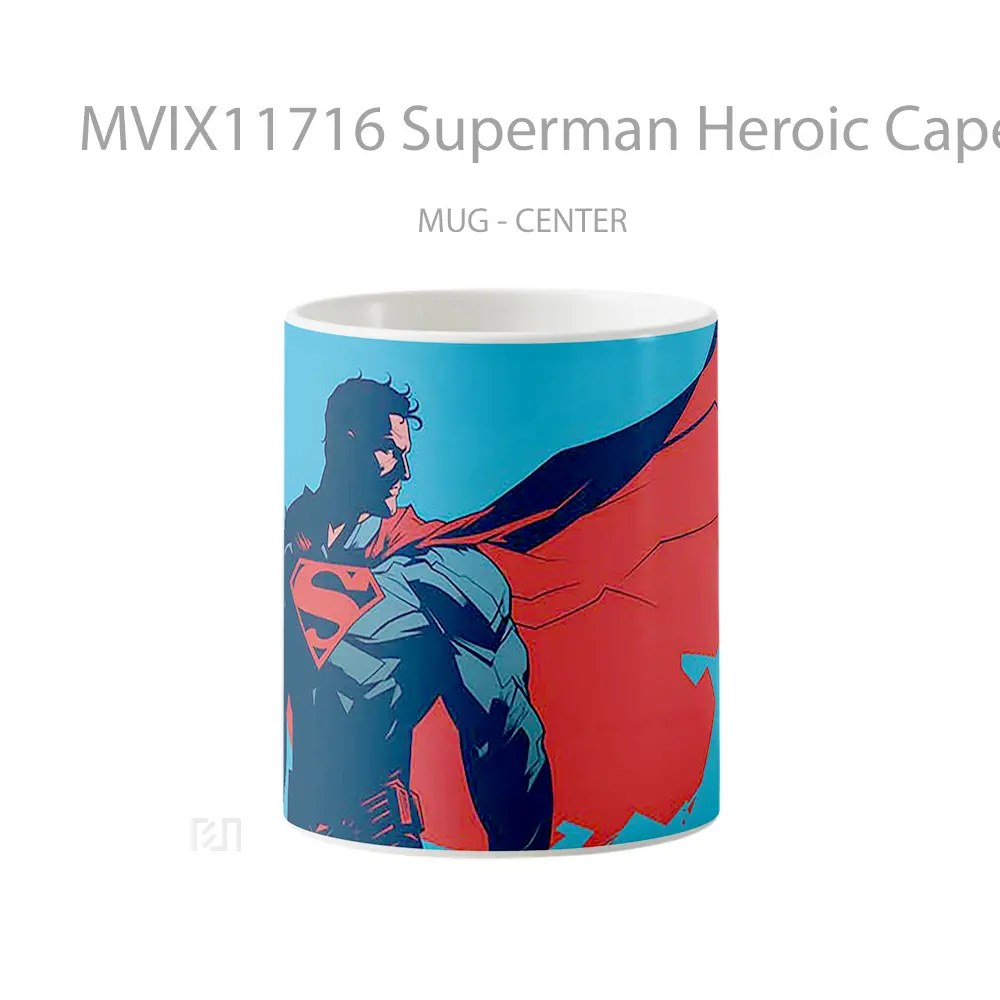 Mug Superman Heroic Cape Flowing Hadiah Unik Anime Lovers