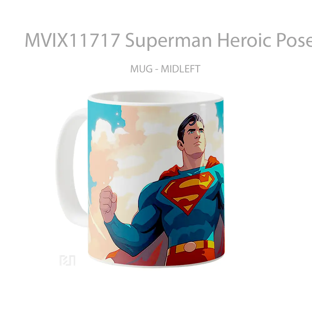 Mug Superman Heroic Pose Koleksi Mug Karakter Jepang - All-side / Desain