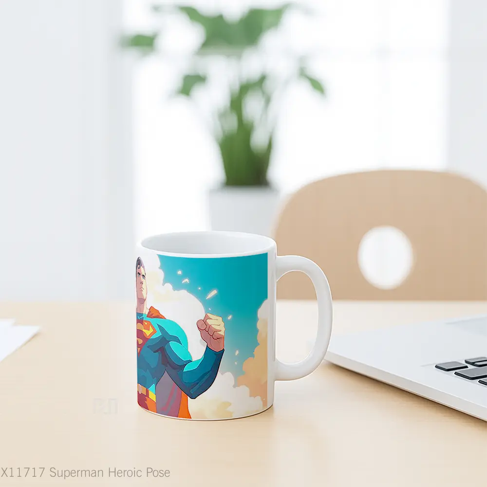 Mug Superman Heroic Pose Koleksi Mug Karakter Jepang - All-side / Desain