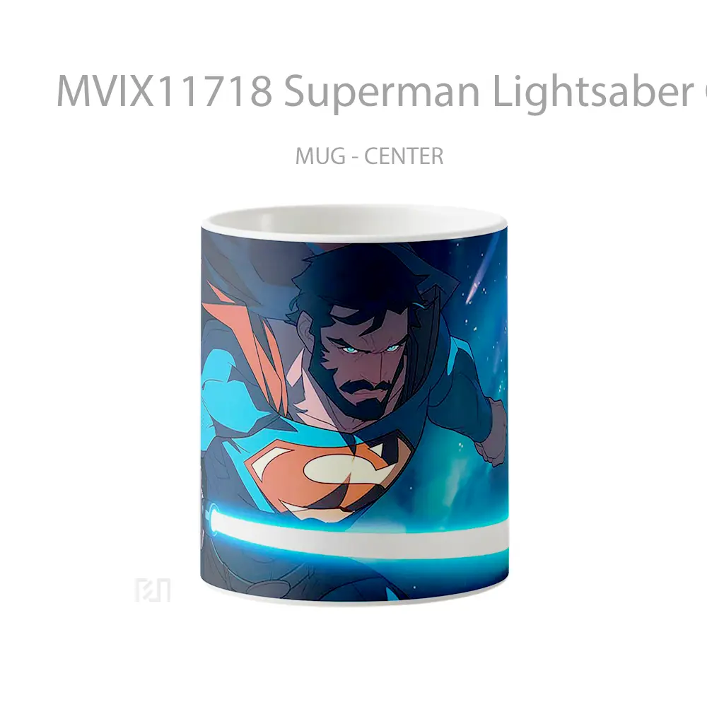 Mug Superman Lightsaber Galaxy Scene Hadiah Spesial Fans Superhero