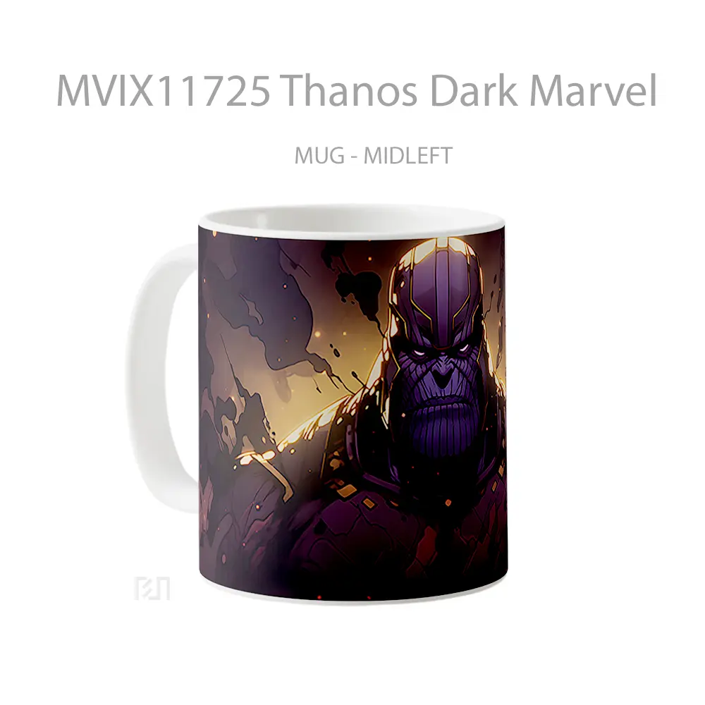 Mug Thanos Dark Marvel Hadiah Spesial Fans Superhero - All-side / Desain