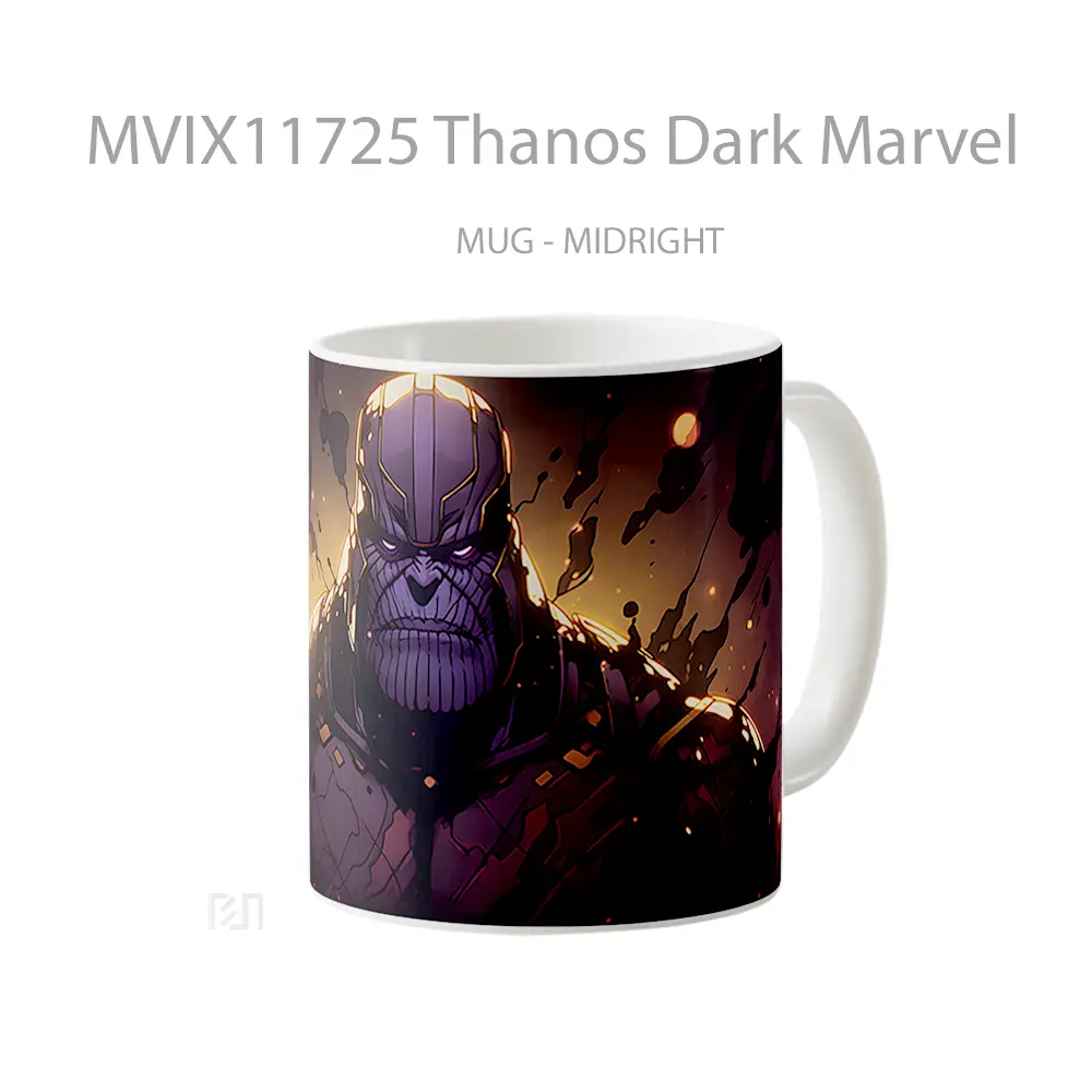 Mug Thanos Dark Marvel Hadiah Spesial Fans Superhero - All-side / Desain