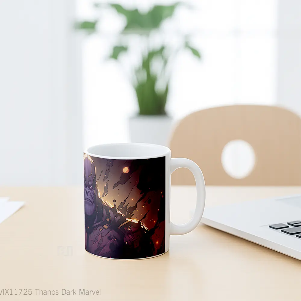 Mug Thanos Dark Marvel Hadiah Spesial Fans Superhero - All-side / Desain