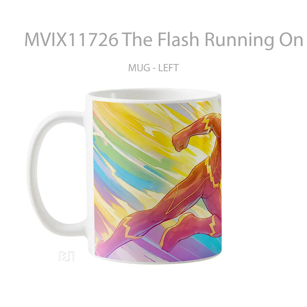 Mug The Flash Running On Rainbow Speedforce Energy Mug Aesthetic Koleksi Spesial - All-side / Desain