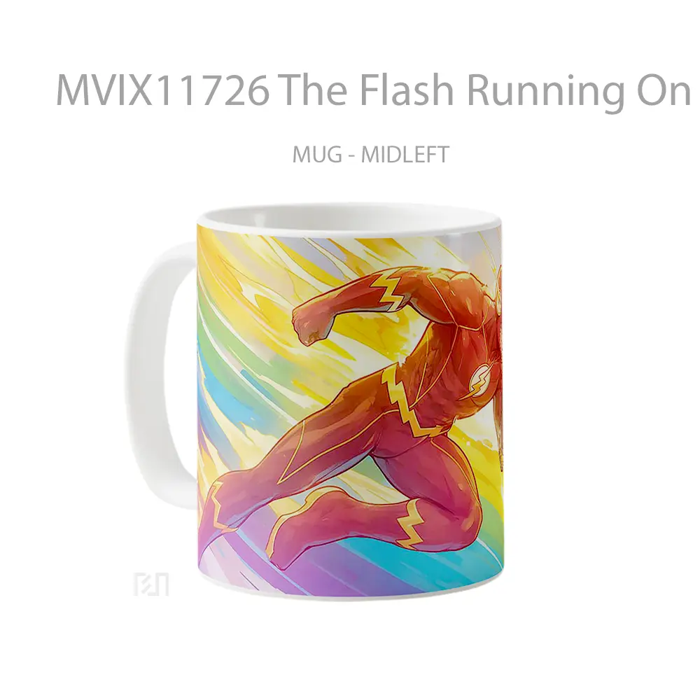 Mug The Flash Running On Rainbow Speedforce Energy Mug Aesthetic Koleksi Spesial - All-side / Desain