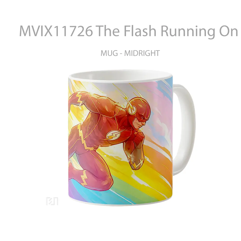 Mug The Flash Running On Rainbow Speedforce Energy Mug Aesthetic Koleksi Spesial - All-side / Desain