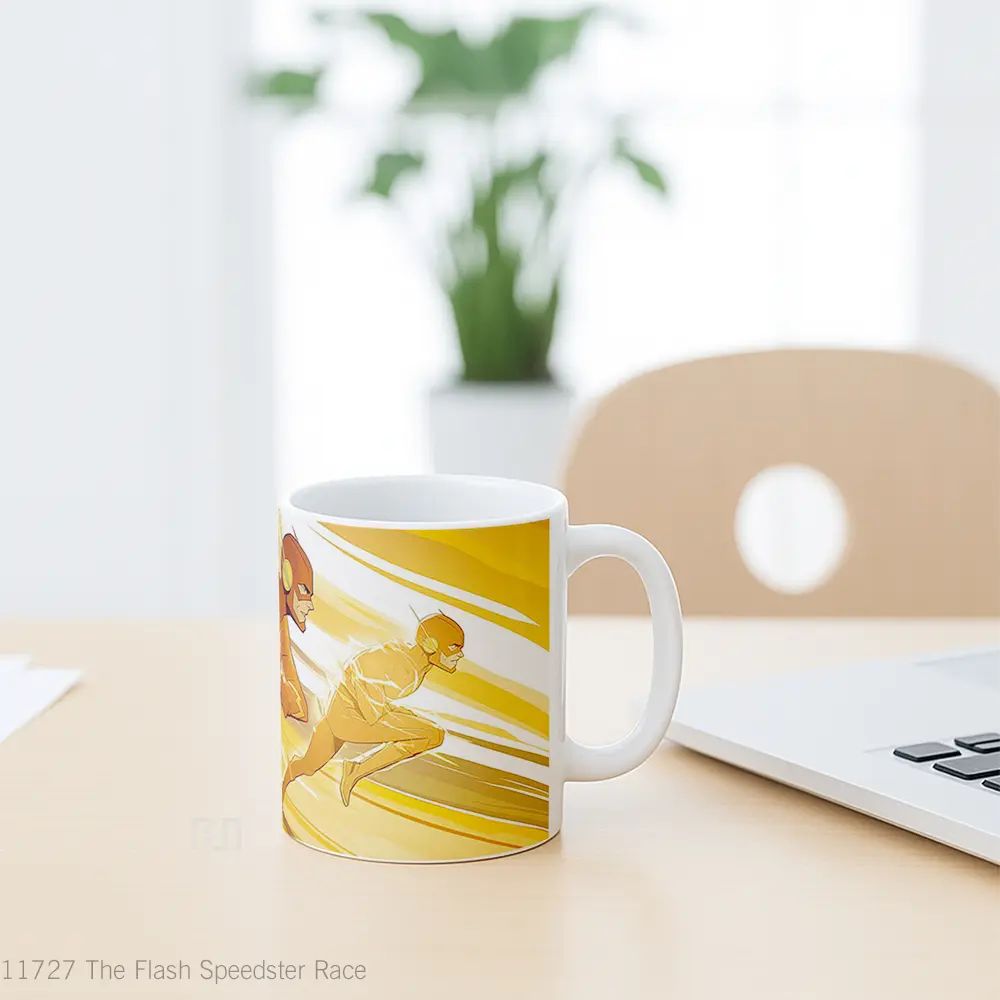 Mug The Flash Speedster Race Gelas Keramik Desain Unik - All-side / Desain