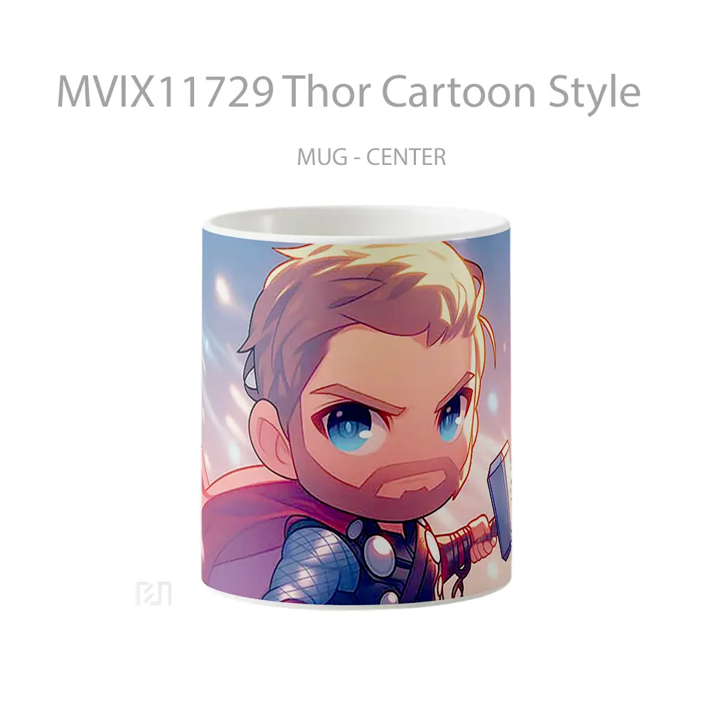 Mug Thor Cartoon Style Gelas Keramik Desain Unik
