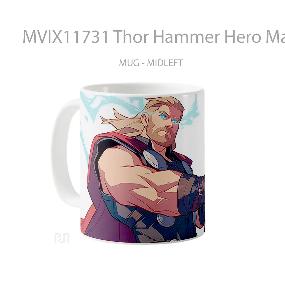 Mug Thor Hammer Hero Marvel Gelas Keramik Koleksi Anime - All-side / Desain