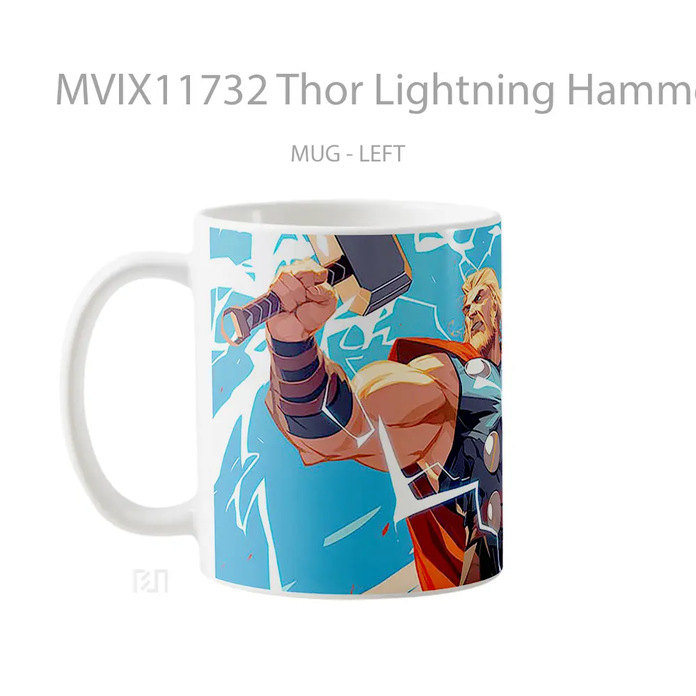 Mug Thor Lightning Hammer Marvel Hadiah Spesial Fans Superhero - All-side / Desain