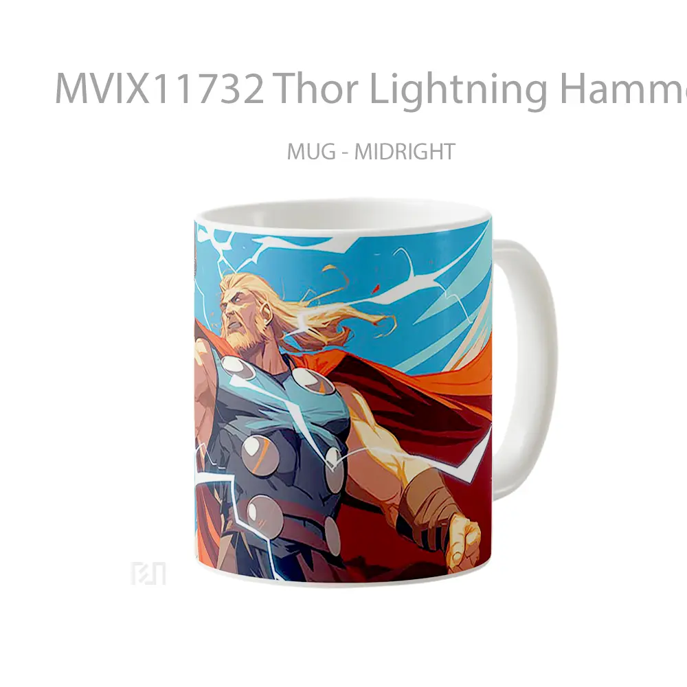 Mug Thor Lightning Hammer Marvel Hadiah Spesial Fans Superhero - All-side / Desain
