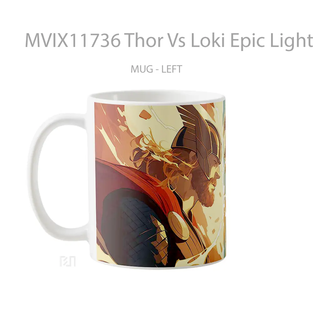 Mug Thor Vs Loki Epic Lightning Clash Hadiah Lucu dan Menarik - All-side / Desain