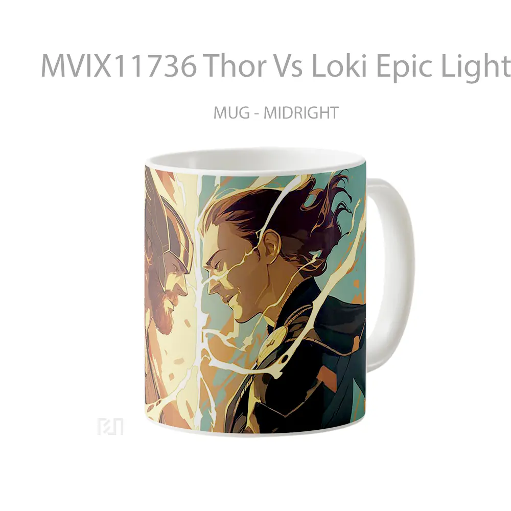 Mug Thor Vs Loki Epic Lightning Clash Hadiah Lucu dan Menarik - All-side / Desain
