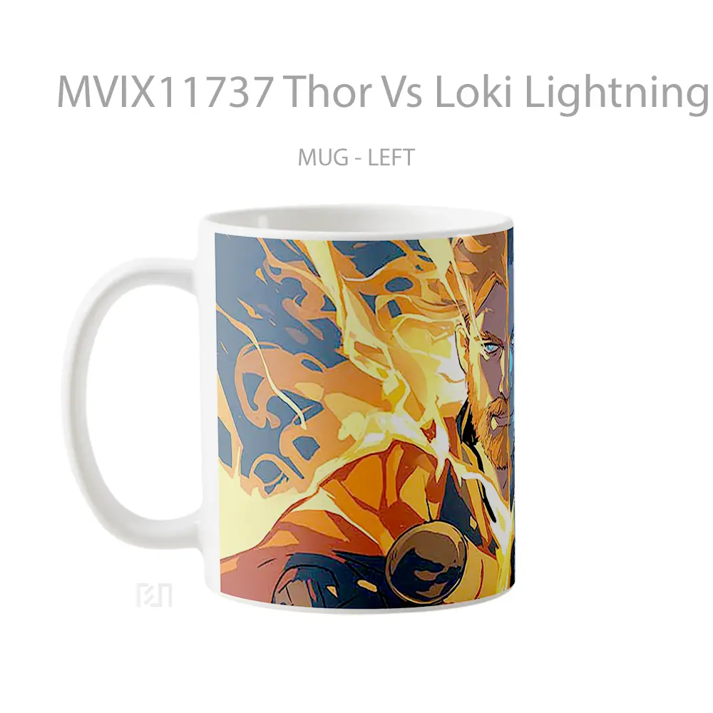 Mug Thor Vs Loki Lightning Battle Hadiah Lucu dan Menarik - All-side / Desain