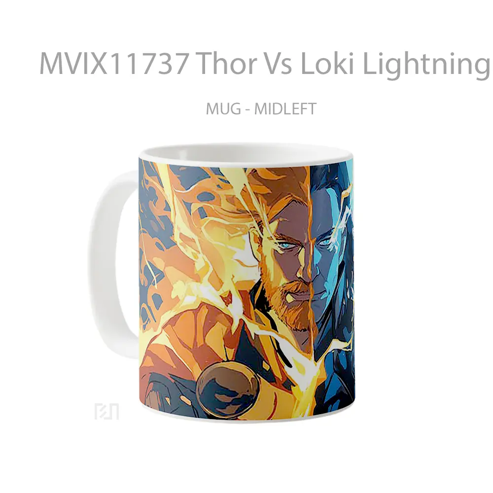 Mug Thor Vs Loki Lightning Battle Hadiah Lucu dan Menarik - All-side / Desain