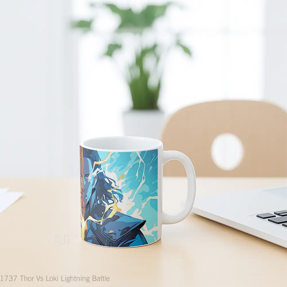 Mug Thor Vs Loki Lightning Battle Hadiah Lucu dan Menarik - All-side / Desain