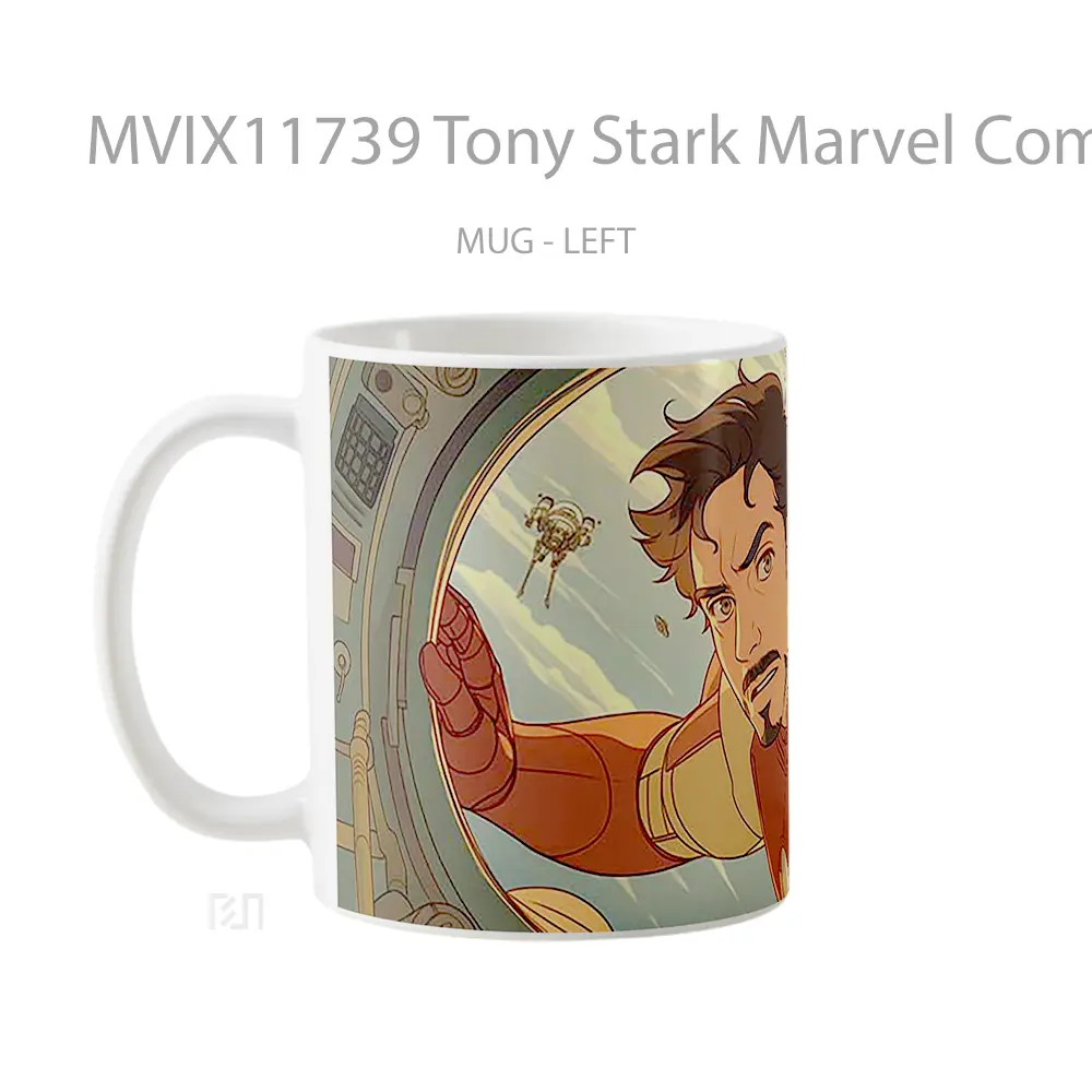 Mug Tony Stark Marvel Comics Hadiah Spesial Fans Superhero - All-side / Desain