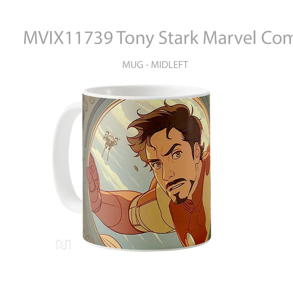 Mug Tony Stark Marvel Comics Hadiah Spesial Fans Superhero - All-side / Desain