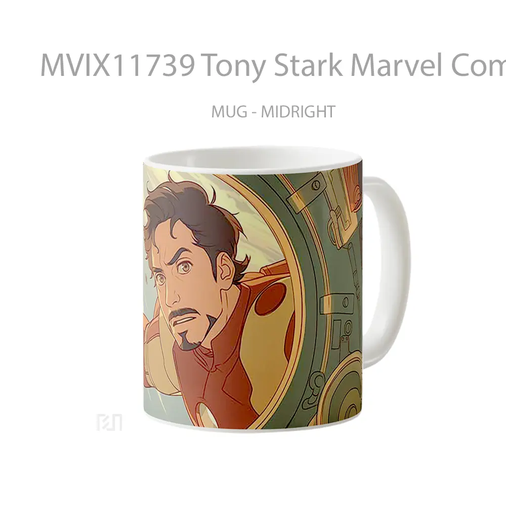 Mug Tony Stark Marvel Comics Hadiah Spesial Fans Superhero - All-side / Desain