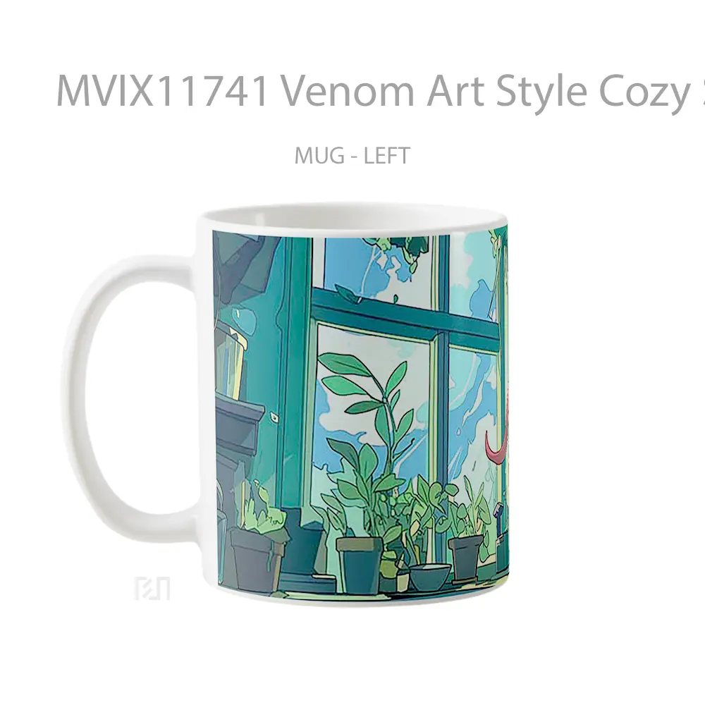 Mug Venom Art Style Cozy Scene Koleksi Mug Limited Edition - All-side / Desain