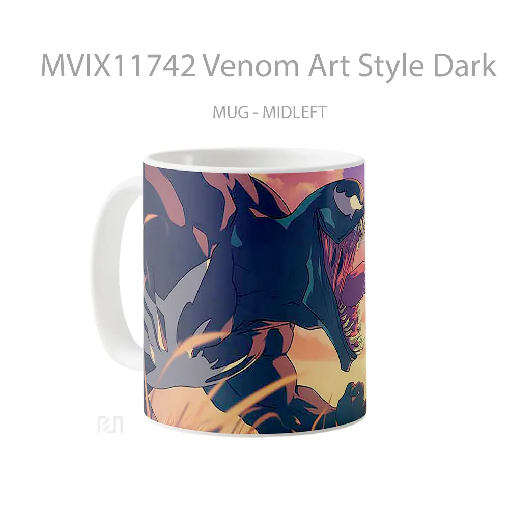 Mug Venom Art Style Dark Gelas Keramik Desain Unik - All-side / Desain