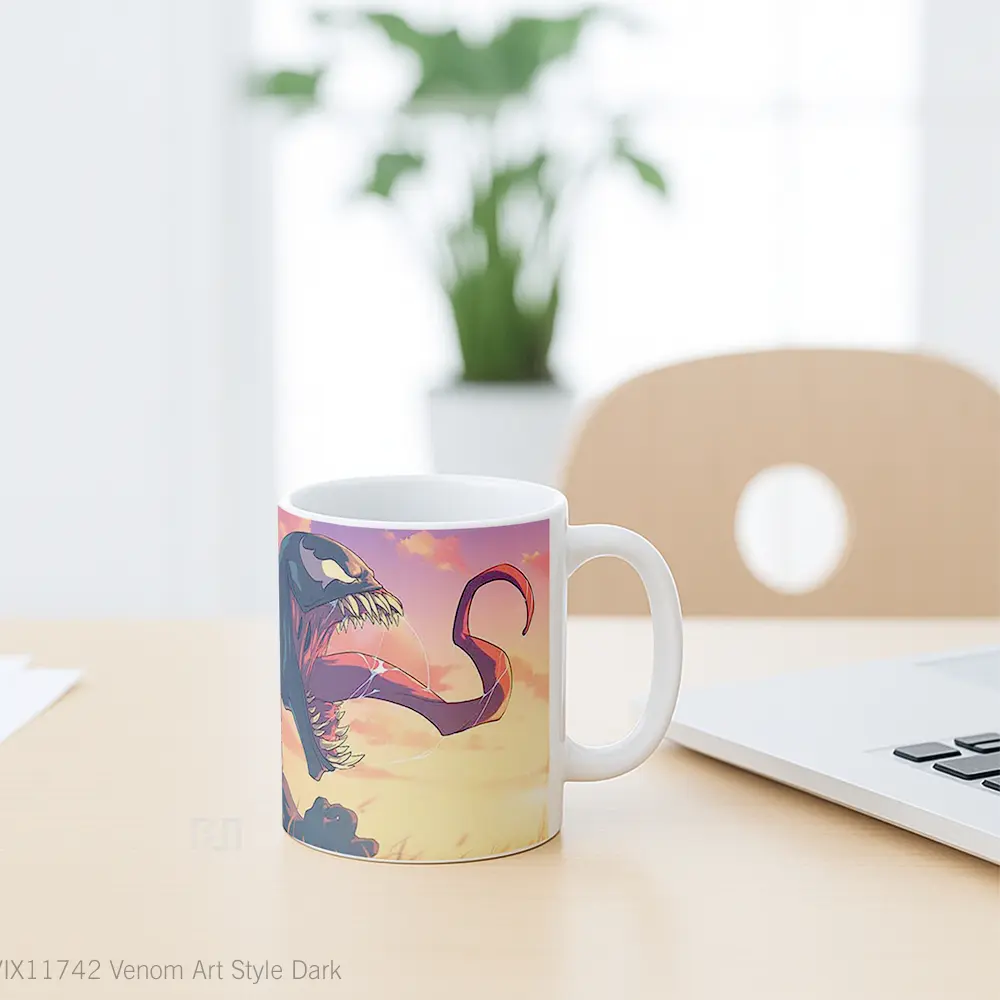 Mug Venom Art Style Dark Gelas Keramik Desain Unik - All-side / Desain