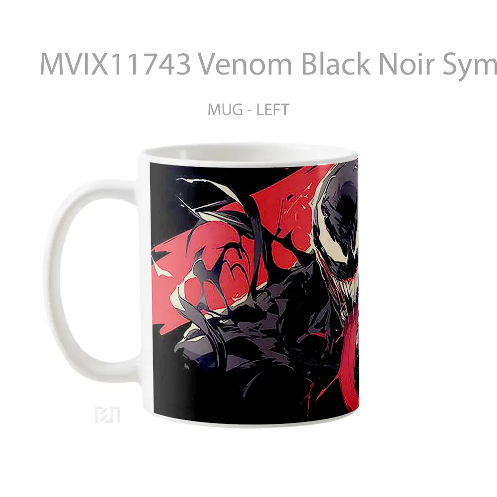 Mug Venom Black Noir Symbiote Mug Aesthetic Koleksi Spesial - All-side / Desain