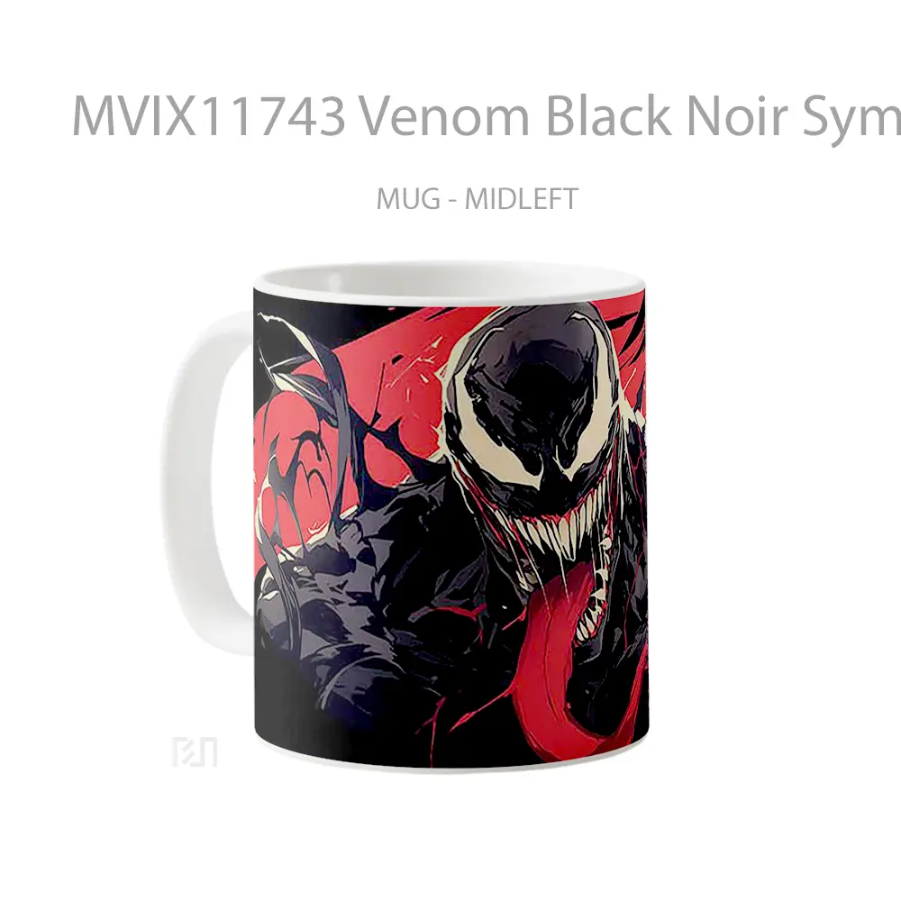 Mug Venom Black Noir Symbiote Mug Aesthetic Koleksi Spesial - All-side / Desain