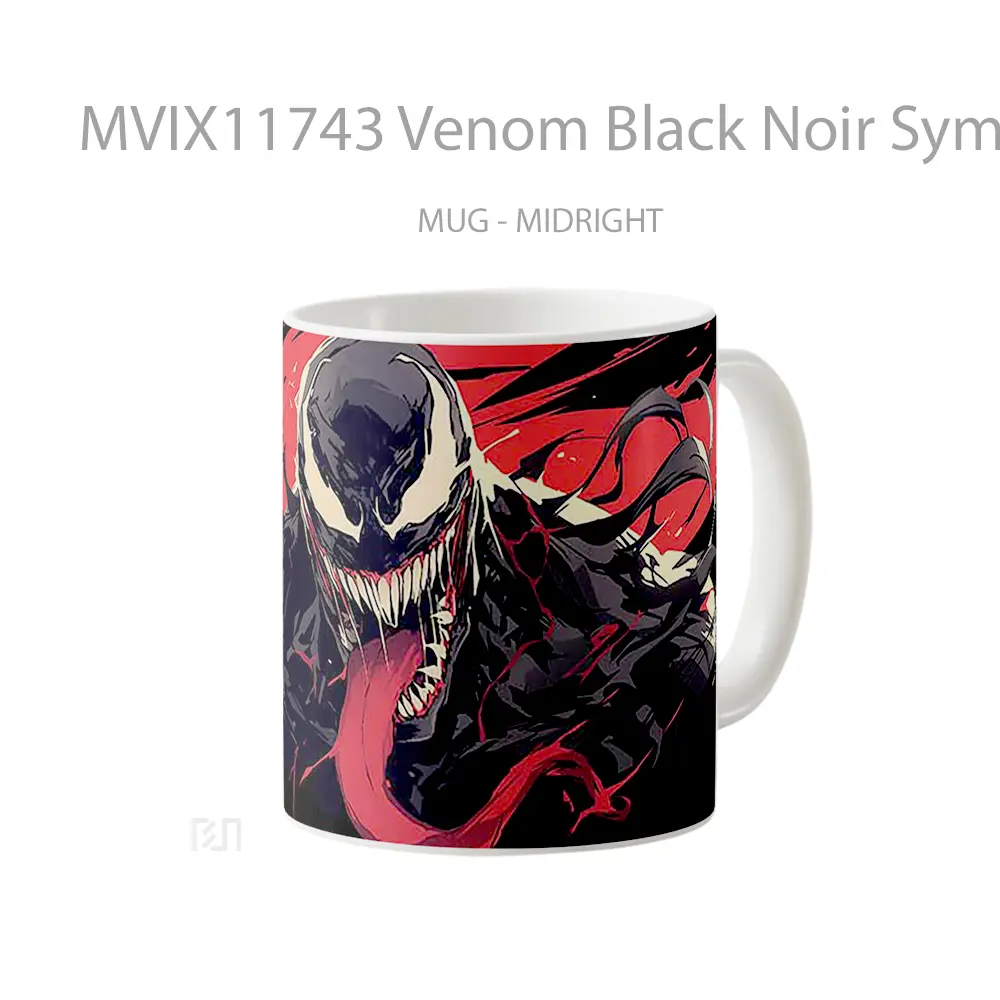 Mug Venom Black Noir Symbiote Mug Aesthetic Koleksi Spesial - All-side / Desain
