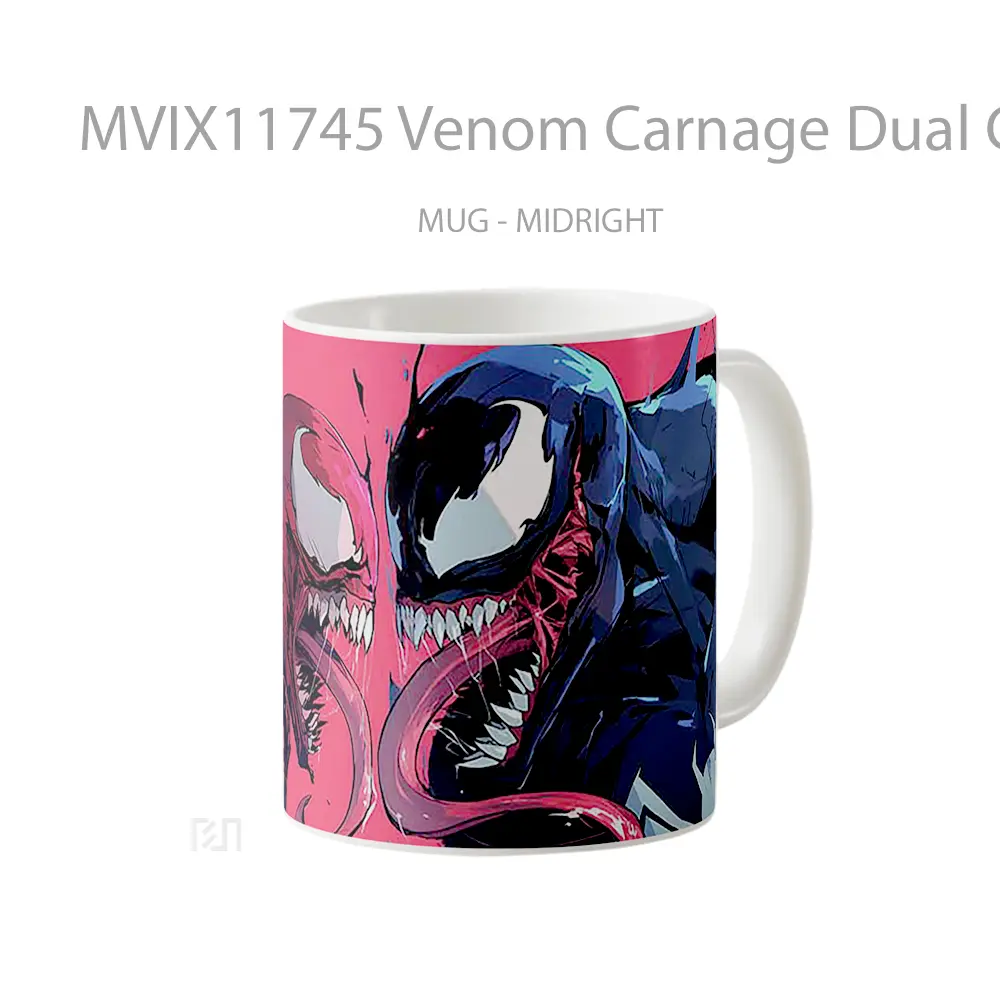 Mug Venom Carnage Dual Color Mug Aesthetic Koleksi Spesial - All-side / Desain