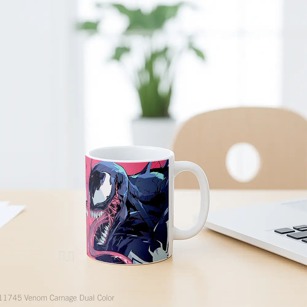 Mug Venom Carnage Dual Color Mug Aesthetic Koleksi Spesial - All-side / Desain