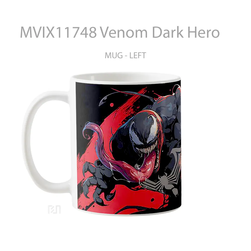 Mug Venom Dark Hero Mug Anime Populer Koleksi Spesial - All-side / Desain