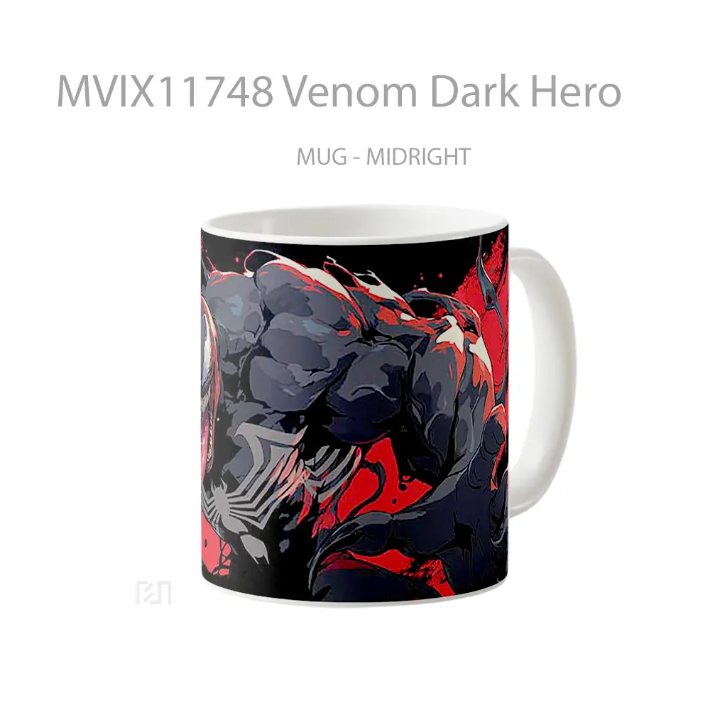 Mug Venom Dark Hero Mug Anime Populer Koleksi Spesial - All-side / Desain