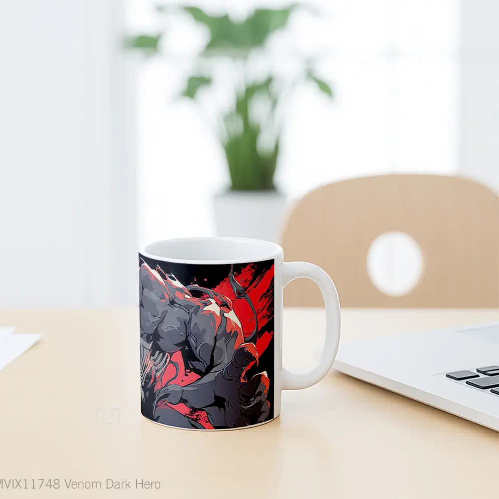 Mug Venom Dark Hero Mug Anime Populer Koleksi Spesial - All-side / Desain