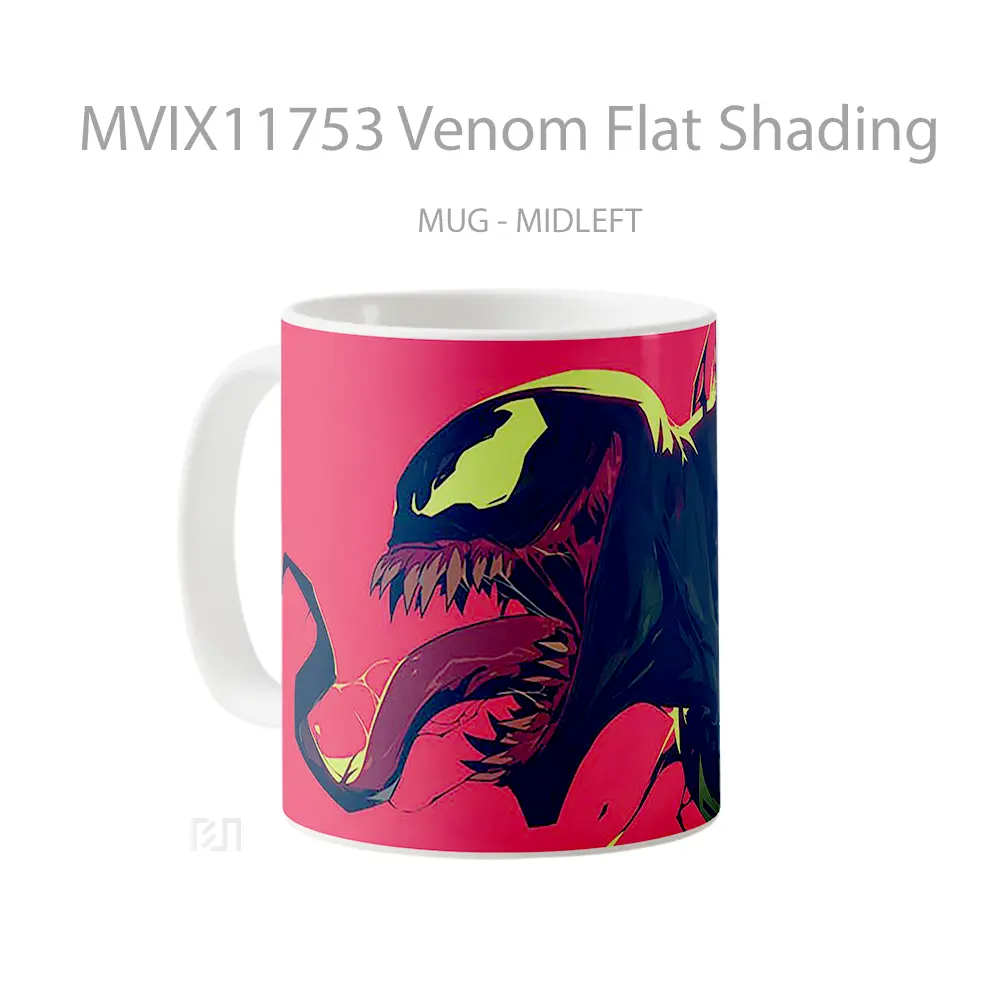 Mug Venom Flat Shading Mug Aesthetic Koleksi Spesial - All-side / Desain