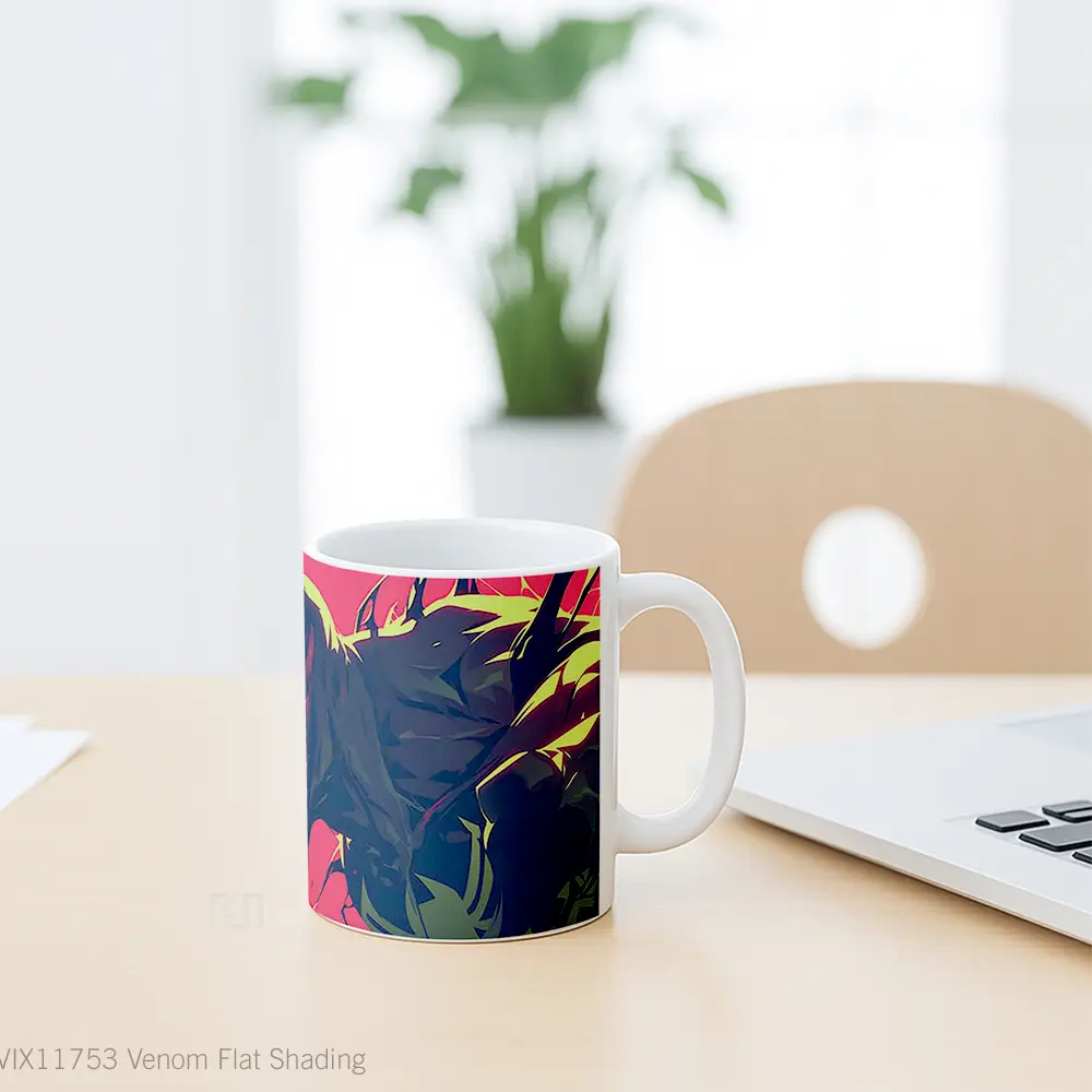 Mug Venom Flat Shading Mug Aesthetic Koleksi Spesial - All-side / Desain