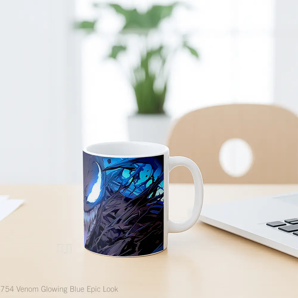 Mug Venom Glowing Blue Epic Look Gelas Keramik Desain Unik - All-side / Desain