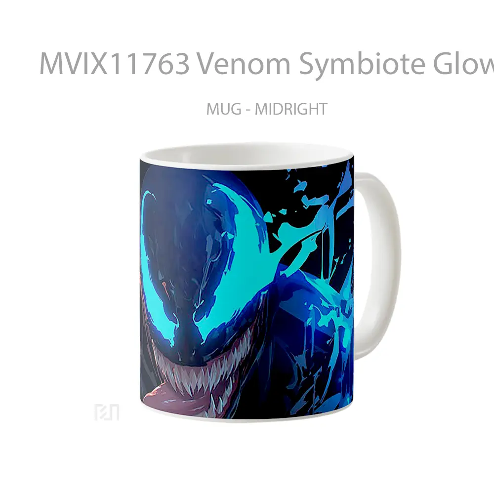 Mug Venom Symbiote Glowing In The Dark Mug Aesthetic Koleksi Spesial - All-side / Desain