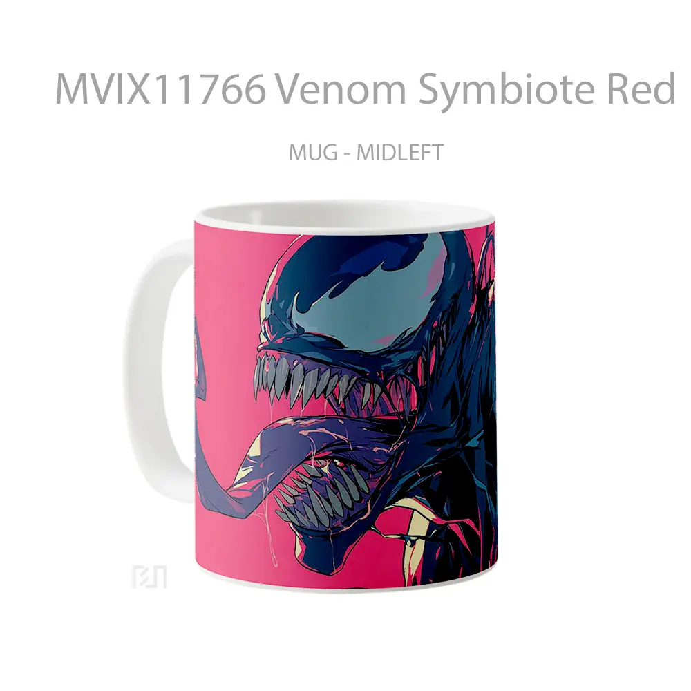 Mug Venom Symbiote Red Rage Gelas Keramik Desain Unik - All-side / Desain