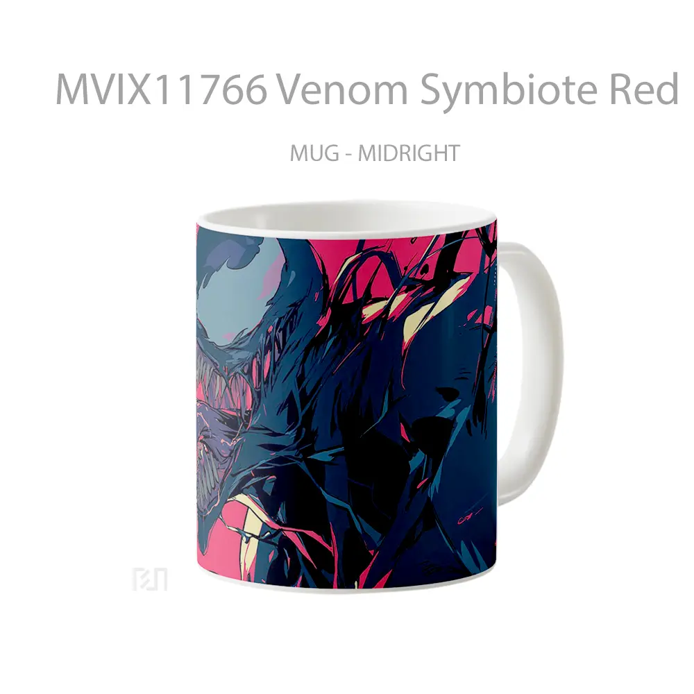 Mug Venom Symbiote Red Rage Gelas Keramik Desain Unik - All-side / Desain